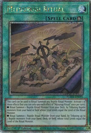 Yu-Gi-Oh! TCG - Supreme Darkness - SUDA-EN095 - Mitsurugi Ritual - Quarter Century Secret Rare (1st Edition)