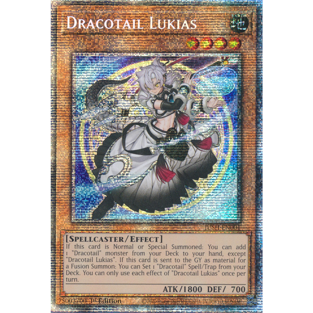 Yu-Gi-Oh! TCG - Justice Hunters - JUSH-EN001 - Dracotail Lukias - Starlight Rare (1st Edition)