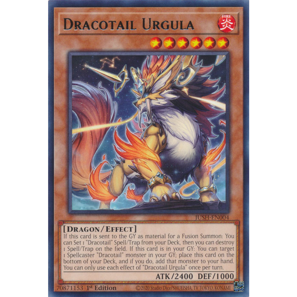 Yu-Gi-Oh! TCG - Justice Hunters - JUSH-EN004 - Dracotail Urgula - Rare (1st Edition)