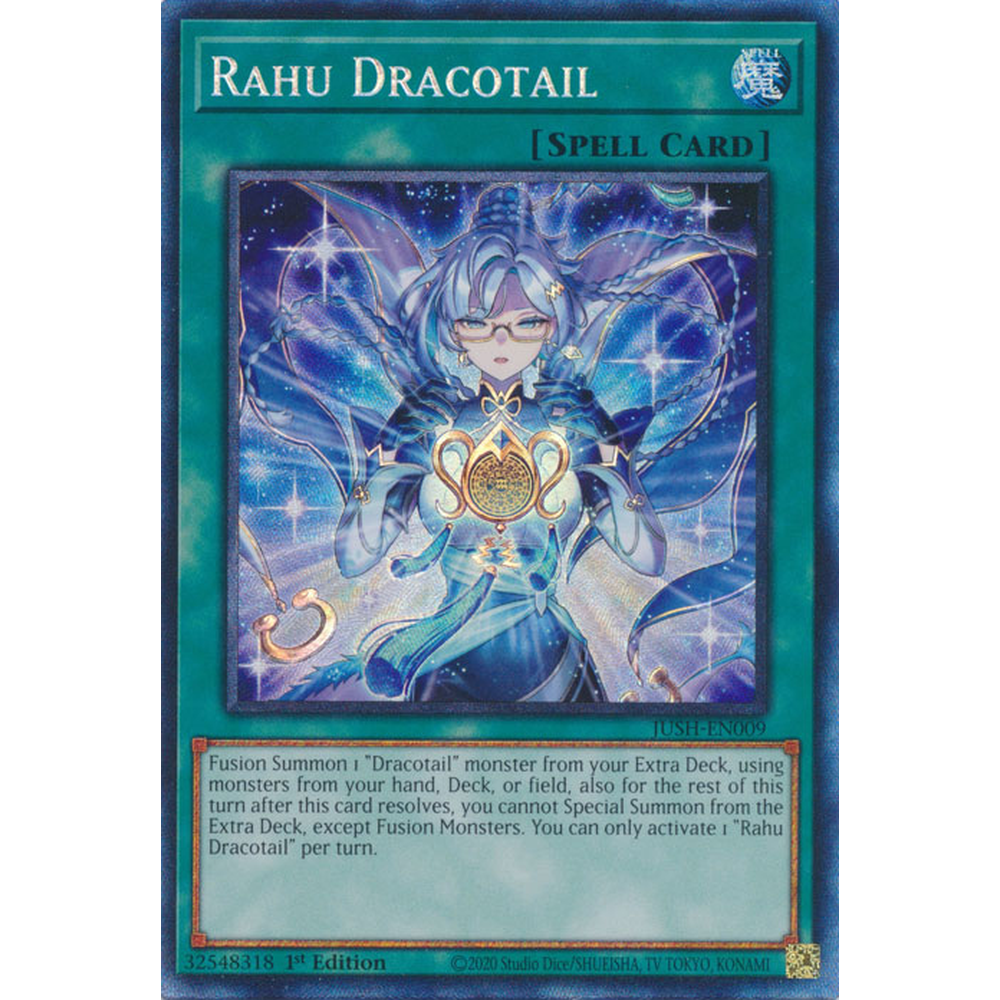 Yu-Gi-Oh! TCG - Justice Hunters - JUSH-EN009 - Rahu Dracotail - Collector's Rare (1st Edition)