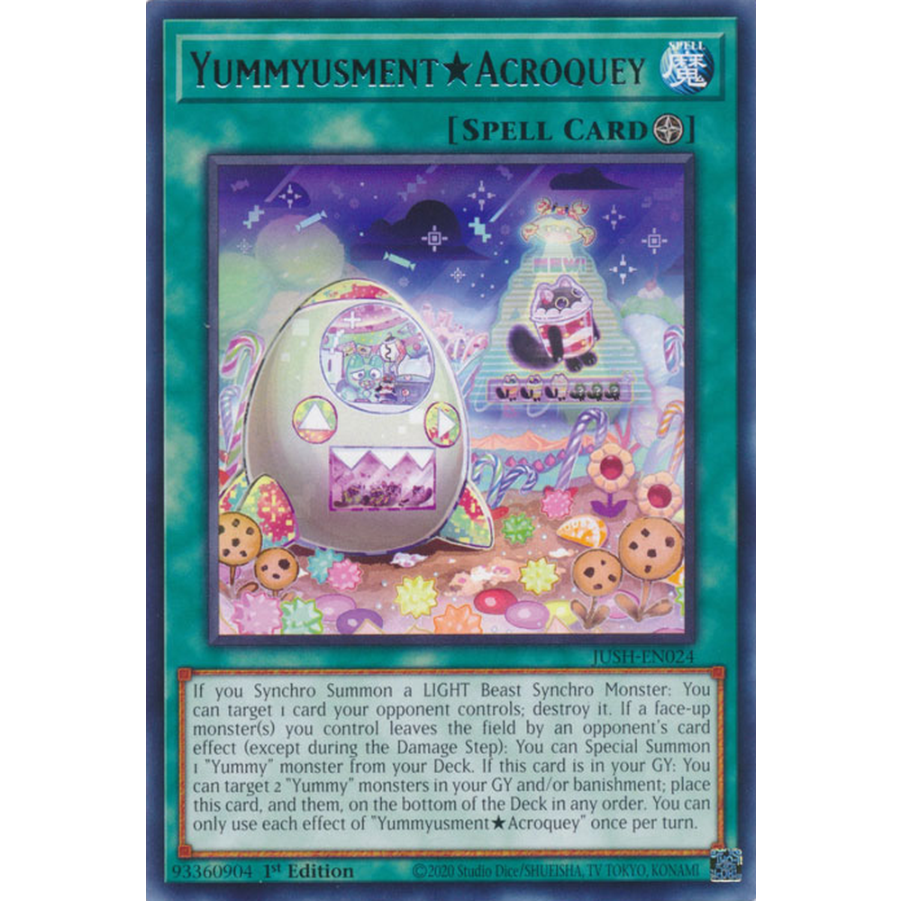 Yu-Gi-Oh! TCG - Justice Hunters - JUSH-EN024 - YummyusmentAcroquey - Rare (1st Edition)